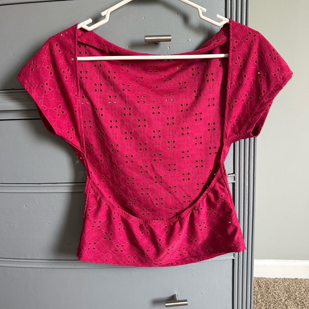Rose Backless Women's Top